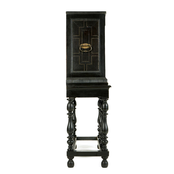 Flemish 18th Century Tortoiseshell Inlaid Cabinet on Stand