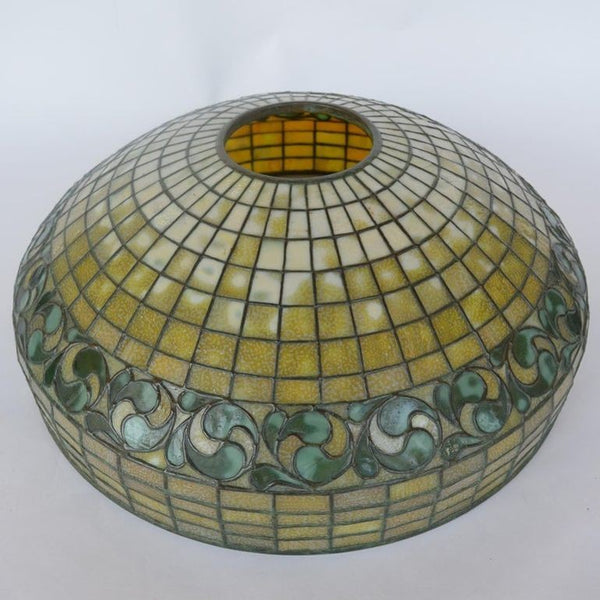 Early 20th C. Tiffany Studios Lemon Leaf Table Lamp. Made in U.S.A.