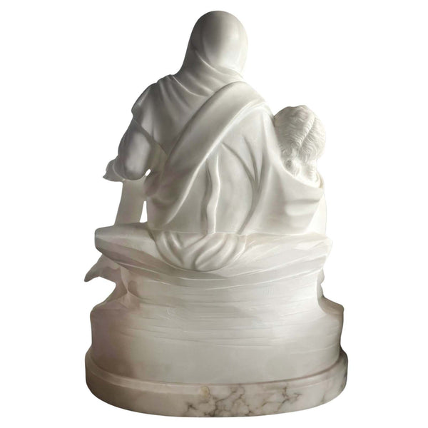 Mid-20th Italian White Marble Sculpture 'Madonna della Pietà' after Michelangelo