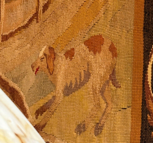 19th Century French Wool Aubusson-Style Pastoral Landscape Tapestry