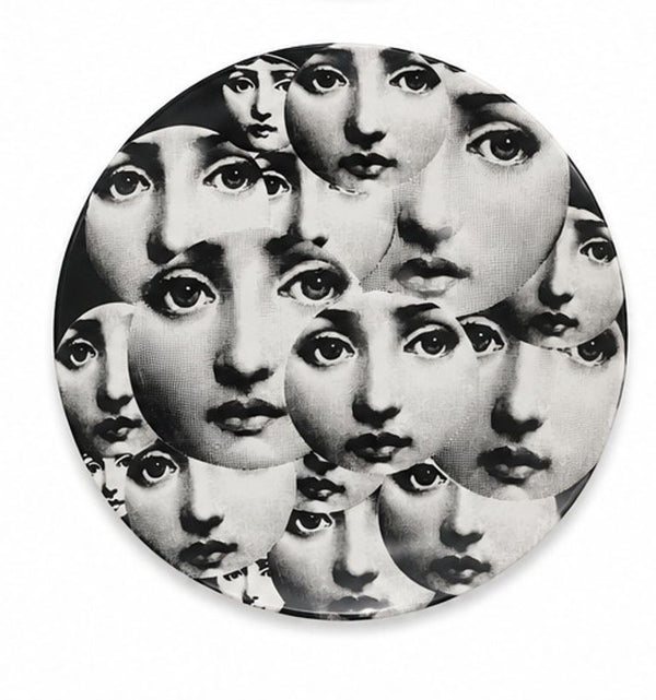 Set of Eight Fornasetti Lina Cavalieri Porcelain Plates