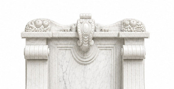 Late 19th Century Pair of Monumental Italian Marble Throne Chairs