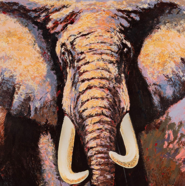 Mark King (1931–2014) Serigraph – "Lone Tusker, 1991" U.S.A.