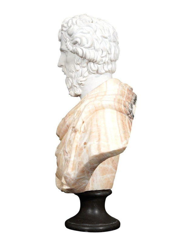 Early 20th Century Roman Emperor Septimius Severus Multicolor Marble Bust