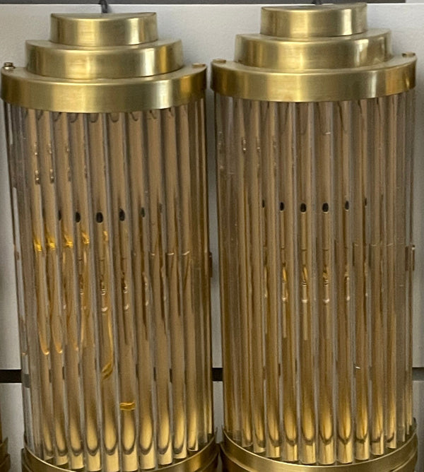 Set of Eight Romano Duo Sconces. Italy, 1980's.