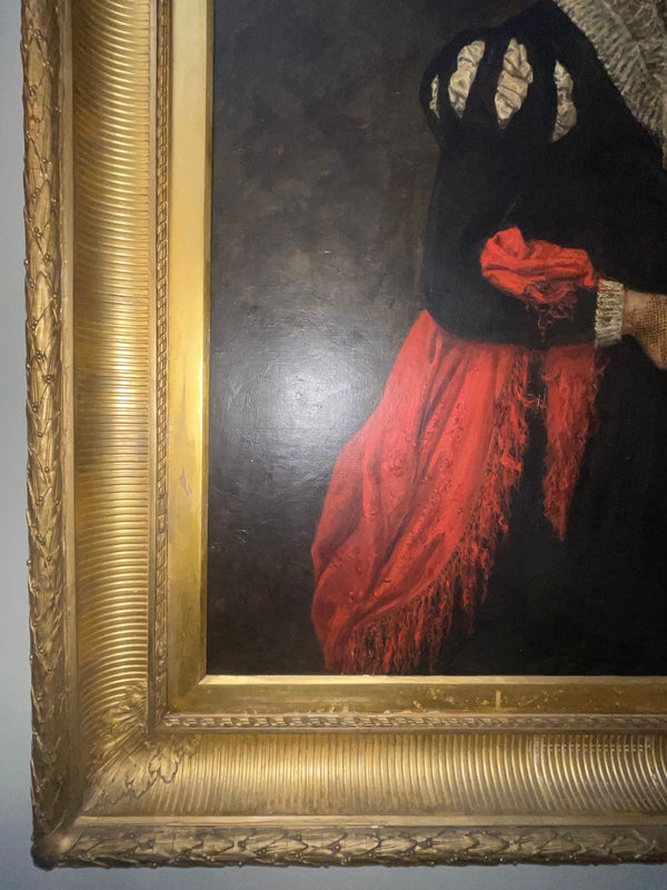 Portrait of an Elegant French Lady. 19th Century.