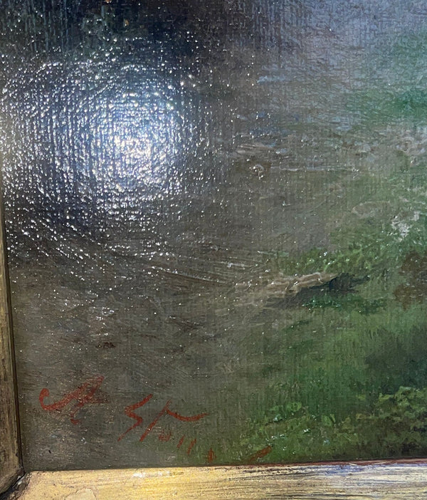 Pair of Late 19th Century Signed Ada Stone Landscape Paintings. United Kingdom.