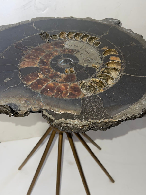 Pair of 20th Century Russian Ammonite Side Tables