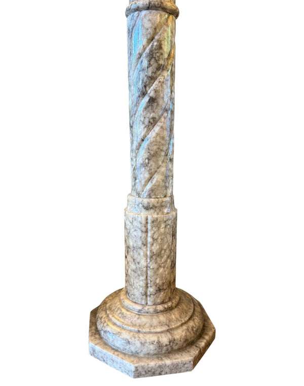 Pair of Italian Slender Marble Pedestals, 20th Century