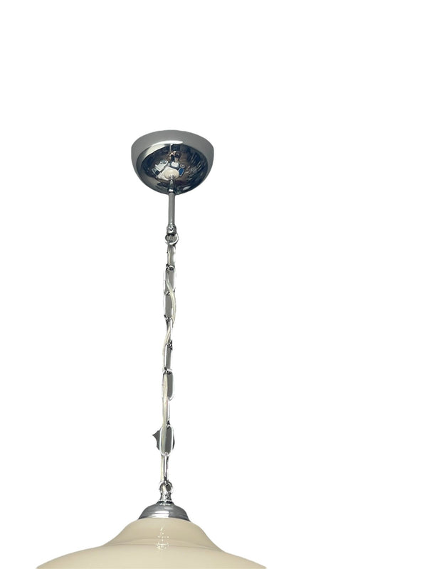 Pair of Italian Murano Gray Glass Pendants, 1980's.