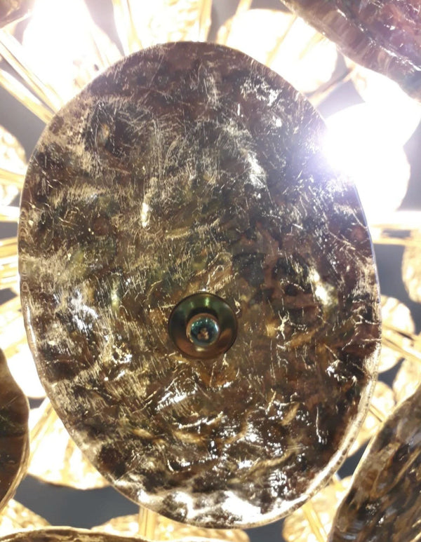 Italian “Galattico” Sputnik Chandelier – Dark Gold Murano Glass, 1980's.