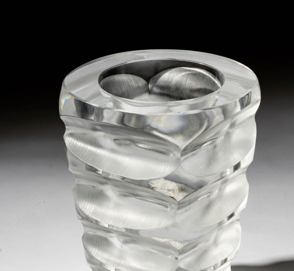 Lalique Mortefontaine Glass Vase – France, Late 20th Century.