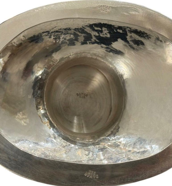 Pair of Damar 925 Sterling Silver Floral Centerpiece Bowls. Turkey.