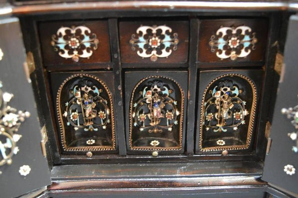 19th Century Austrian Ebony Jewelry Box by Hermann Ratzersdorfer.