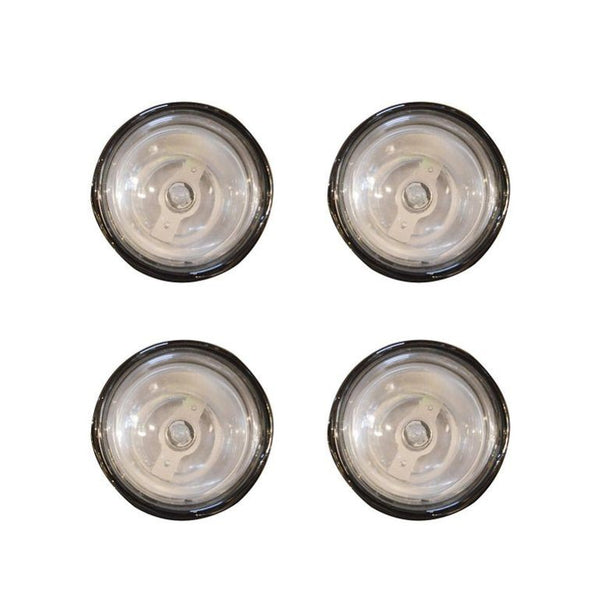Set of Four Unique Vintage Italian Sconces w/ Clear Murano Glass, 1960’s