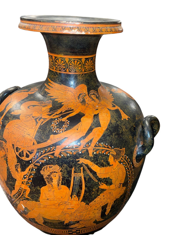 Large Attic Style Red-Figure Hydria Museum Copy After Ancient Greek Pottery