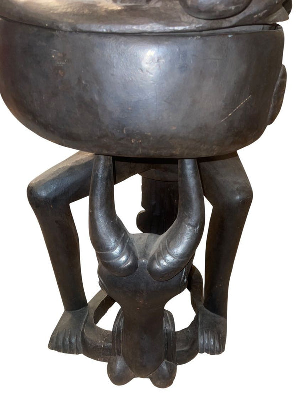 Monumental Yoruba Figural Ritual Vessel, Nigeria, Mid-20th Century