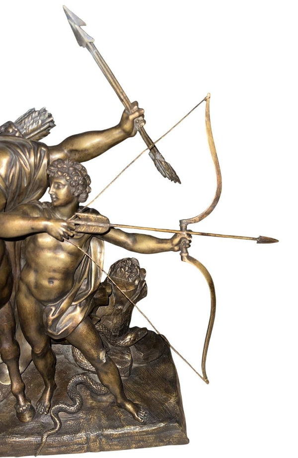 Bronze Sculpture “The Education of Achilles by the Centaur Chiron” After F. Rude