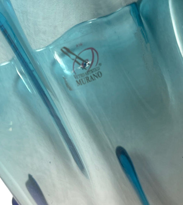 Enrico Cammozzo Signed Murano Glass Vase. Italy, Late 20th Century.