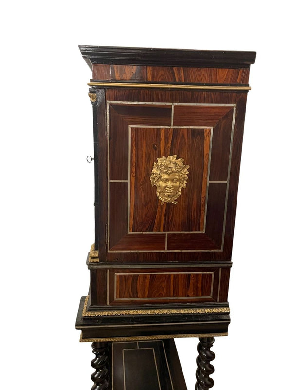 Monumental Italian Baroque Style Cabinet on Stand. Mid-19th Century.