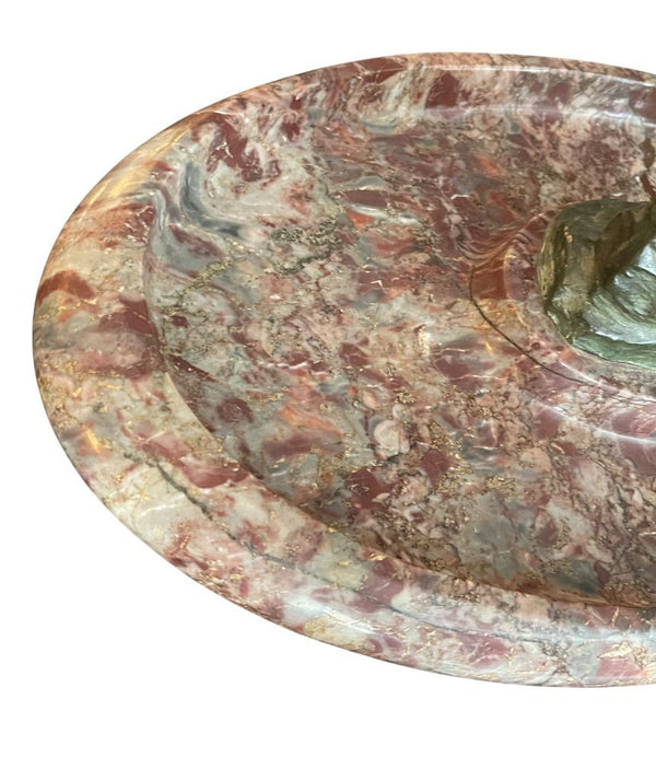 Late 19th Century Rudolfi Bronze Nude on Marble Fountain Form Tray. Germany.