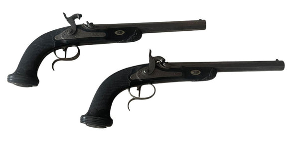 Pair of Mid-19th Century Belgian Percussion Pistols