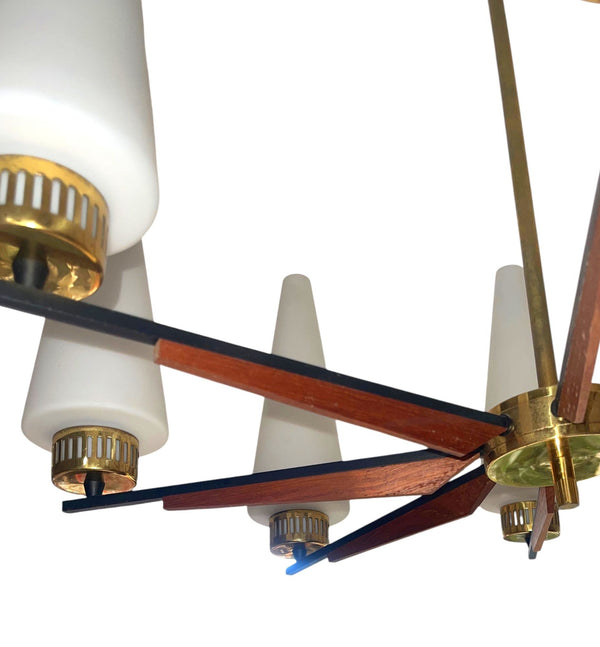 Uplight Chandelier Designed by Stilnovo. Italy, 1950's.