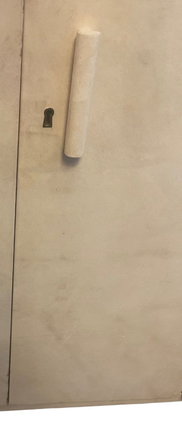 Parchment-Covered Four-Door Sideboard in the Manner of Samuel Marx. U.S.A. 1940s