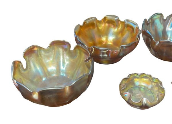 Louis Comfort Tiffany Favrile Glass Salt Dishes – Set of Eight - Early 20th C.