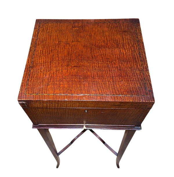 Petite 19th Century French Vanity Table with Mirror