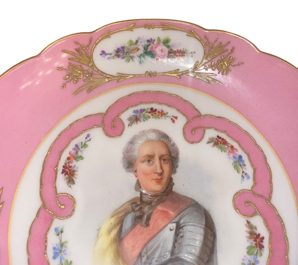 Pair of 19th Century Sevres Porcelain Portrait Compotes