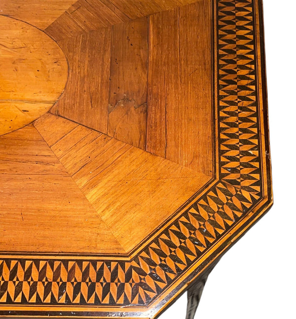 19th Century Italian Marquetry Occasional Table with Lift Top