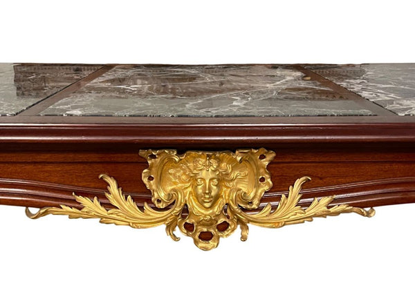 19th-C. French Louis XV–Style Library Table by Poulain