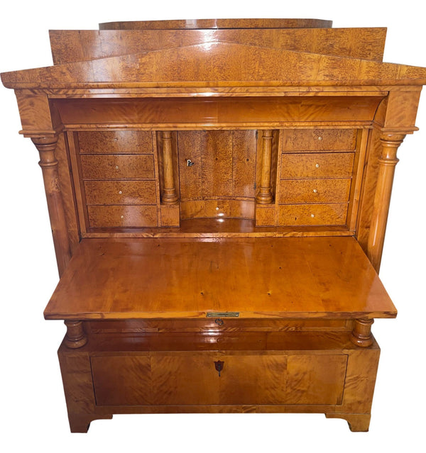 19th Century Biedermeier Secretary Desk with Secret Compartments