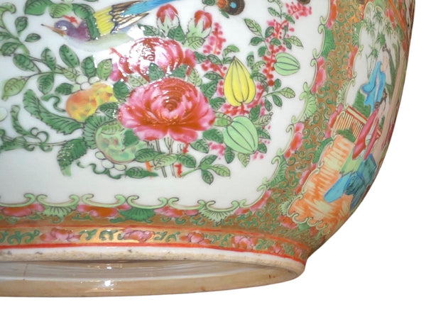 Late 19th Century Chinese Export Rose Medallion Bowl