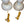 Load image into Gallery viewer, Mid 20th Century Similar Pair Murano Glass Table Lamps in Cream w/ Gold Flecking
