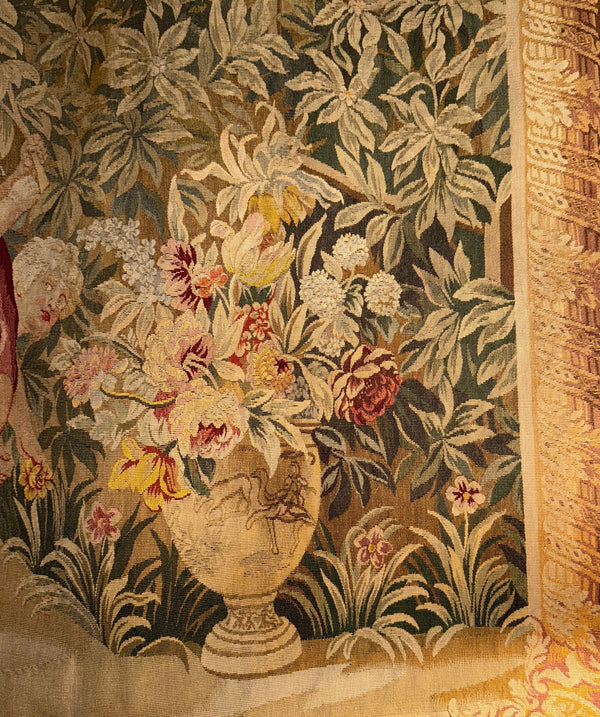 18th Century French “Spring” from Les Enfants Jardiniers Tapestry
