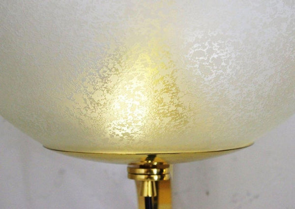 Four Italian Mid-Century Murano Glass & Brass Sconces Attributed to Seguso.