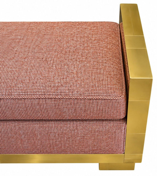 Pair of Paul Evans Cityscape Brass Benches, 1970's.