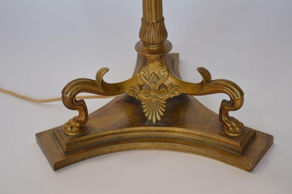 Tiffany Gilt Bronze and Damascene Favrile Aladdin Floor Lamp