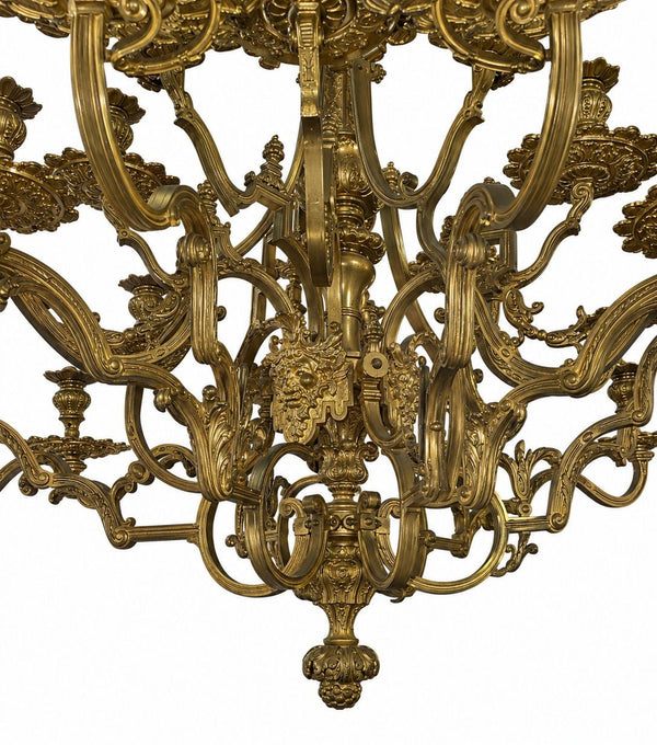 Impressive 19th Century French Gilt Bronze Chandelier