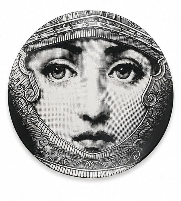 Set of Eight Fornasetti Lina Cavalieri Porcelain Plates
