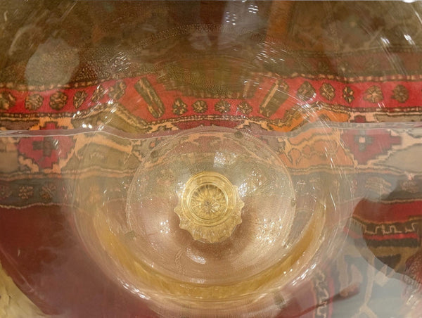 Large Italian Murano Gold Fleck Glass Vase, 20th Century