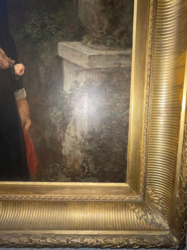 Portrait of an Elegant French Lady. 19th Century.