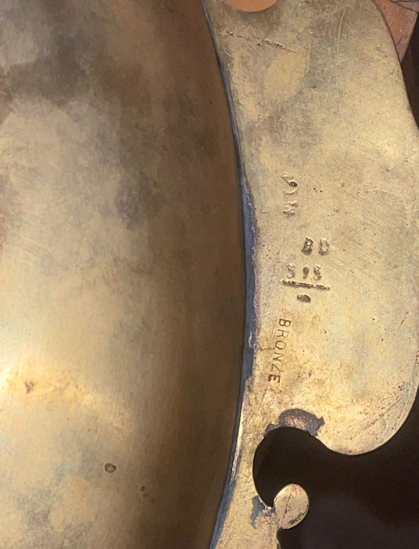 Early 20th Century French Empire-Style Bronze Pedestal Tazza - Signed E. Picault