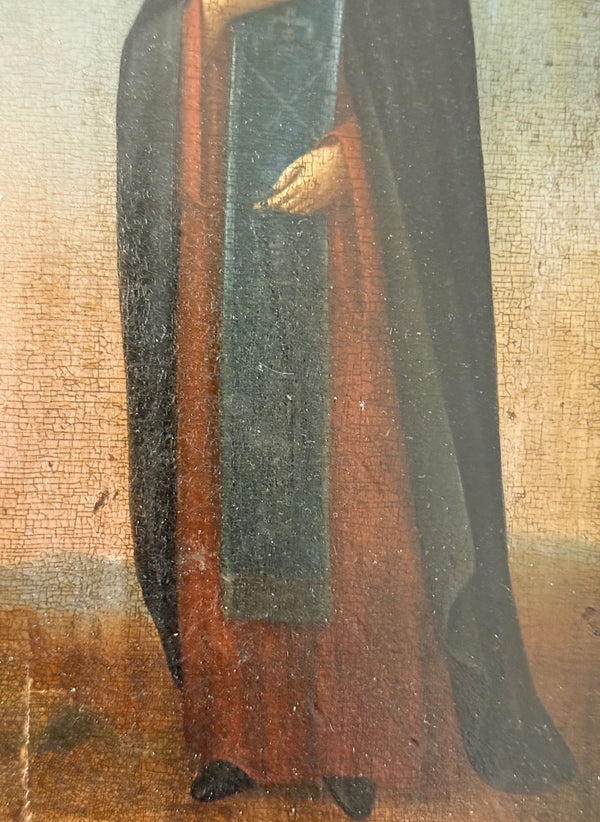 19th Century Russian Orthodox Icon of St. Nicholas & St. Eustolia