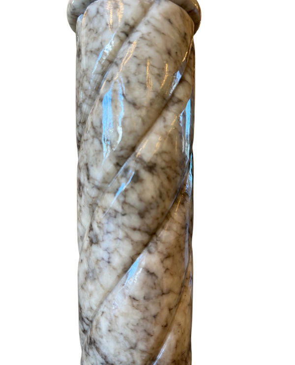 Pair of Italian Slender Marble Pedestals, 20th Century