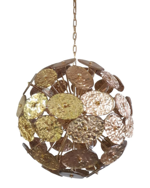 Italian “Galattico” Sputnik Chandelier – Dark Gold Murano Glass, 1980's.