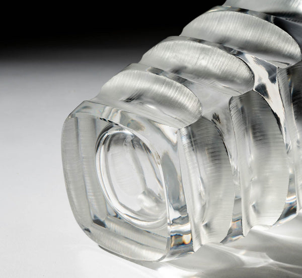 Lalique Mortefontaine Glass Vase – France, Late 20th Century.