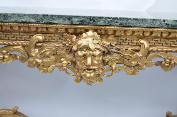 Original English, Neoclassical, Giltwood Console Table